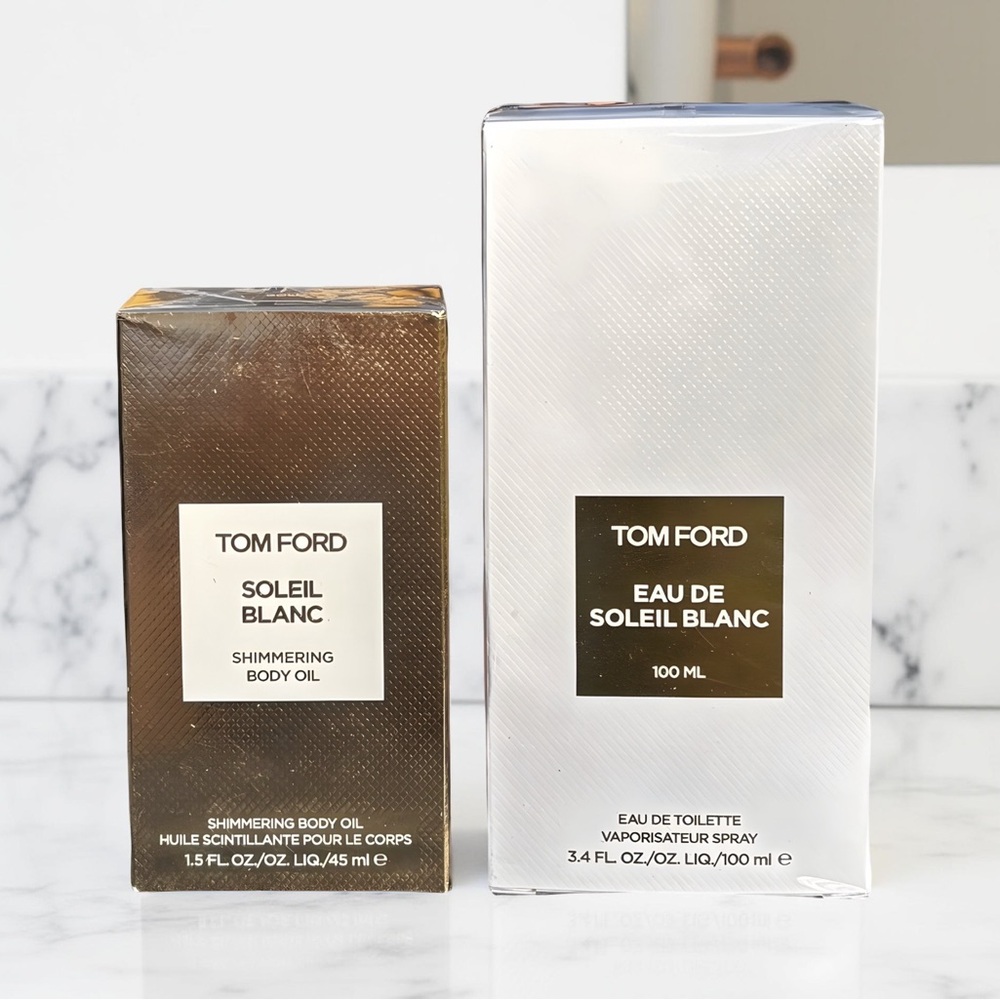 Tom Ford Soleil Blanc Factory Sealed Luxury Bundle | 3.4 oz EDT + Body Oil $300+